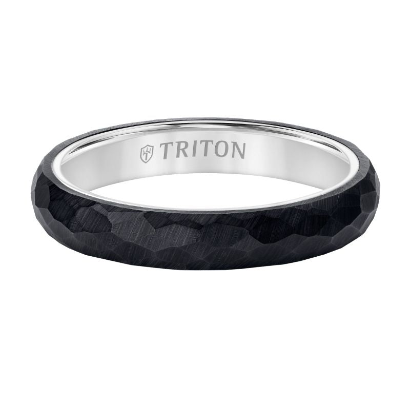 Triton Faceted Profile Flat Edge Contemporary Band