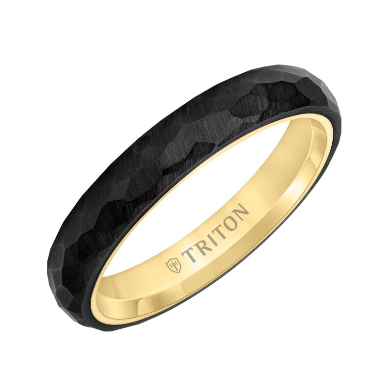 Triton Faceted Profile Flat Edge Contemporary Band