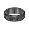 Triton Bevel Edge Domed Diagonal Cuts Wedding Band