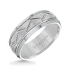Triton Bevel Edge Domed Diagonal Cuts Wedding Band