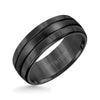 Triton Bevel Edge Bright Finish Contemporary Wedding Band