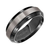 Triton Brush Finish Bevel Edge Contemporary Wedding Band