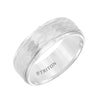 Triton Step Edge Hammered Center Wedding Band