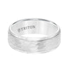 Triton Step Edge Hammered Center Wedding Band