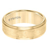 Triton Step Edge Hammered Center Wedding Band