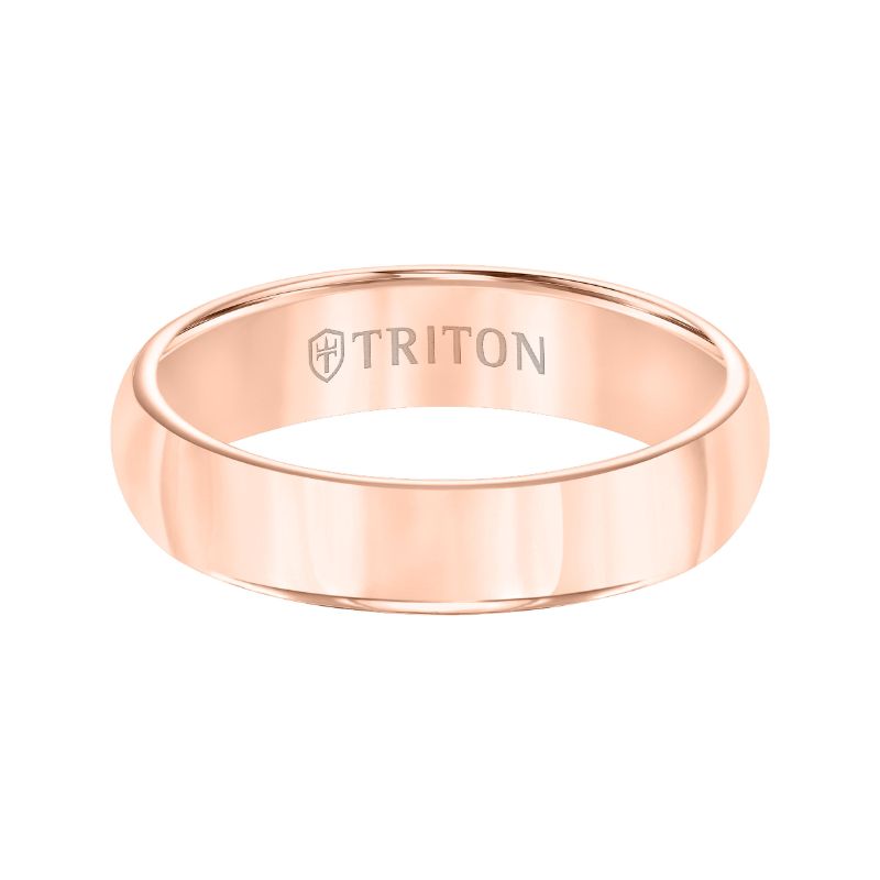 Triton Flat Edge Bright Finish Classic Wedding Band