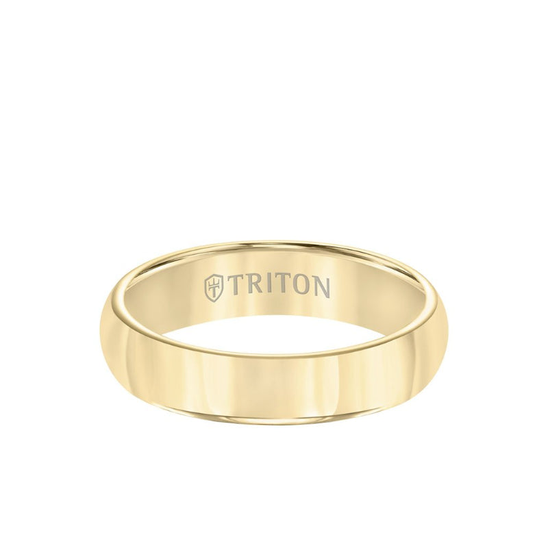 Triton Flat Edge Bright Finish Classic Wedding Band