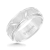 Triton Step Edge Domed Wire Brush Center Wedding Band