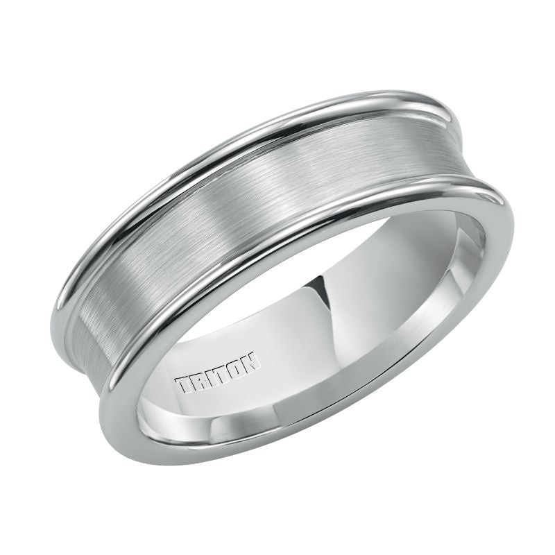 Triton Recess Center Contemporary Wedding Band