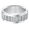 Triton Matte Finish Flat Edge Contemporary Wedding Band