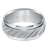 Triton Step Edge Diagonal Cut Contemporary Wedding Band