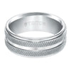 Triton Step Edge Diagonal Cut Contemporary Wedding Band