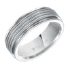 Triton Bright Finish Coin Edge Center Wedding Band