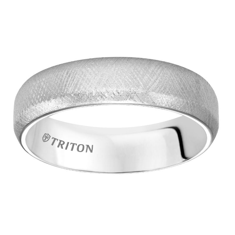 Triton Bevel Edge Florntine Center Wedding Band