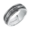 Triton Milgrain Finish Round Edge Wedding Band