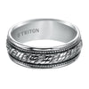 Triton Milgrain Finish Round Edge Wedding Band