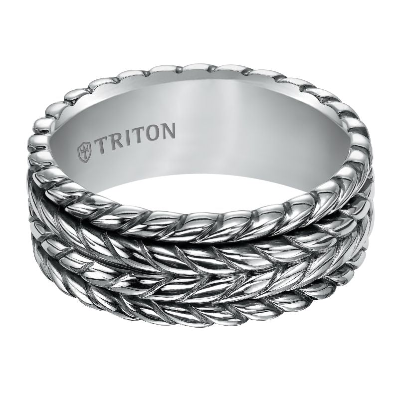 Triton Rope Finish Contemporary Wedding Band