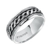 Triton MIlgrain Finish Rope Center Wedding Band