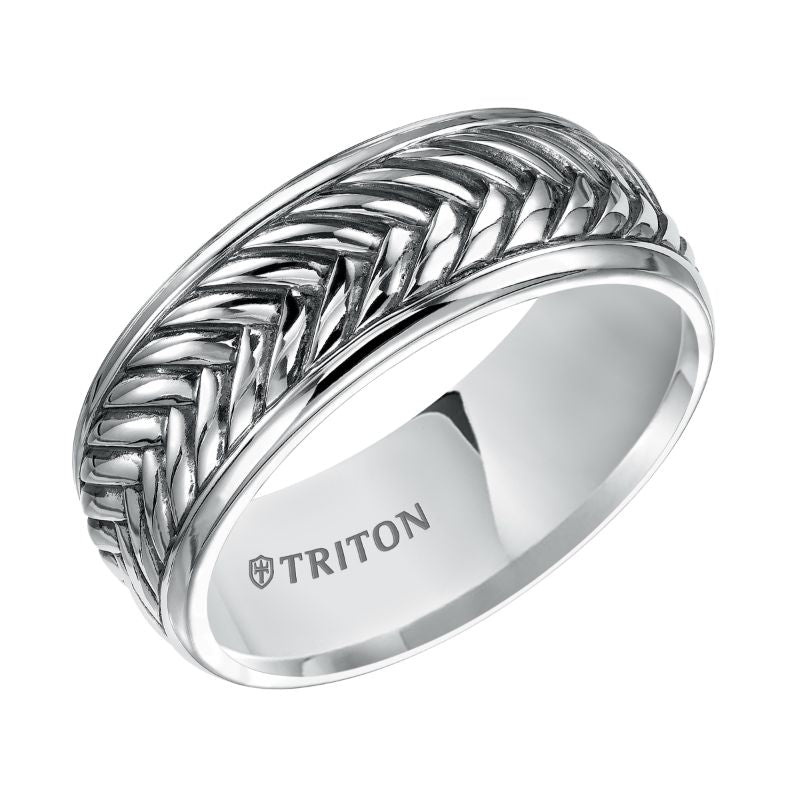 Triton Woven Contemporary Wedding Band