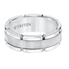 Triton Flat Flat Edge Stone Wedding Band