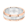 Triton Flat Flat Edge Stone Wedding Band