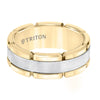 Triton Flat Flat Edge Stone Wedding Band