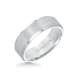 Triton Brush Finish Bevel Edge Classic Wedding Band