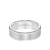 Triton Roll Edge Satin Center Classic Wedding Band