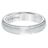 Triton Step Edge Satin Center Classic Wedding Band