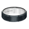 Triton Brush Finish Bevel Edge Contemporary Wedding Band