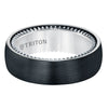 Triton Brush Finish Flat Edge Contemporary Wedding Band