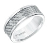 Triton Flat Edge Black Carbon Fiber Center Wedding Band