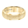 Triton Round Edge Brushed Vertical Center Wedding Band