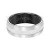 Triton Bevel Edge Domed Two Tone Wedding Band