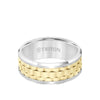 Triton Round Edge Baskerweave Contemporary Wedding Band