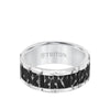 Triton Bevel Edge Sandblasted Center Wedding Band