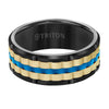 Triton Flat Edge Baskerweave Contemporary Wedding Band