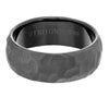 Triton Edge To Edge Hammered Center Wedding Band