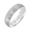 Triton Crystaline Finish Roll Edge Classic Wedding Band