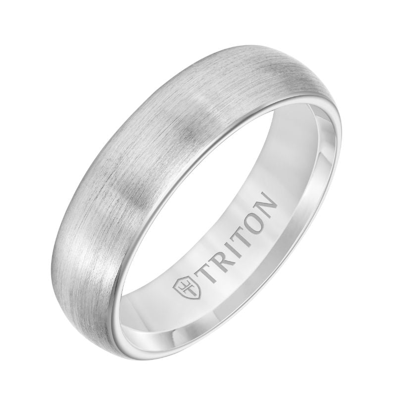 Triton Satin Finish Roll Edge Classic Wedding Band