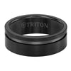 Triton Satin Finish Round Edge Contemporary Wedding Band