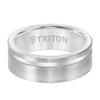 Triton Satin Finish Round Edge Contemporary Wedding Band