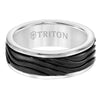 Triton Round Edge Black Titanium Insert Wedding Band