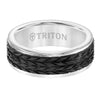 Triton Round Edge Black Titanium Insert Wedding Band