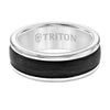 Triton Round Edge Carbon Fiber Insert Wedding Band