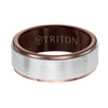 Triton Brush Finish Step Edge Contemporary Wedding Band