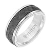 Triton Round Edge Meteorite Insert Wedding Band