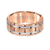 Triton Satin Finish Steel Edge Contemporary Wedding Band