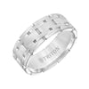 Triton Satin Finish Steel Edge Contemporary Wedding Band