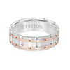 Triton Satin Finish Steel Edge Contemporary Wedding Band